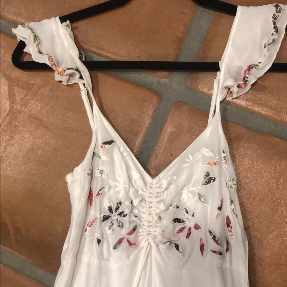 Anthropologie white maxi dress